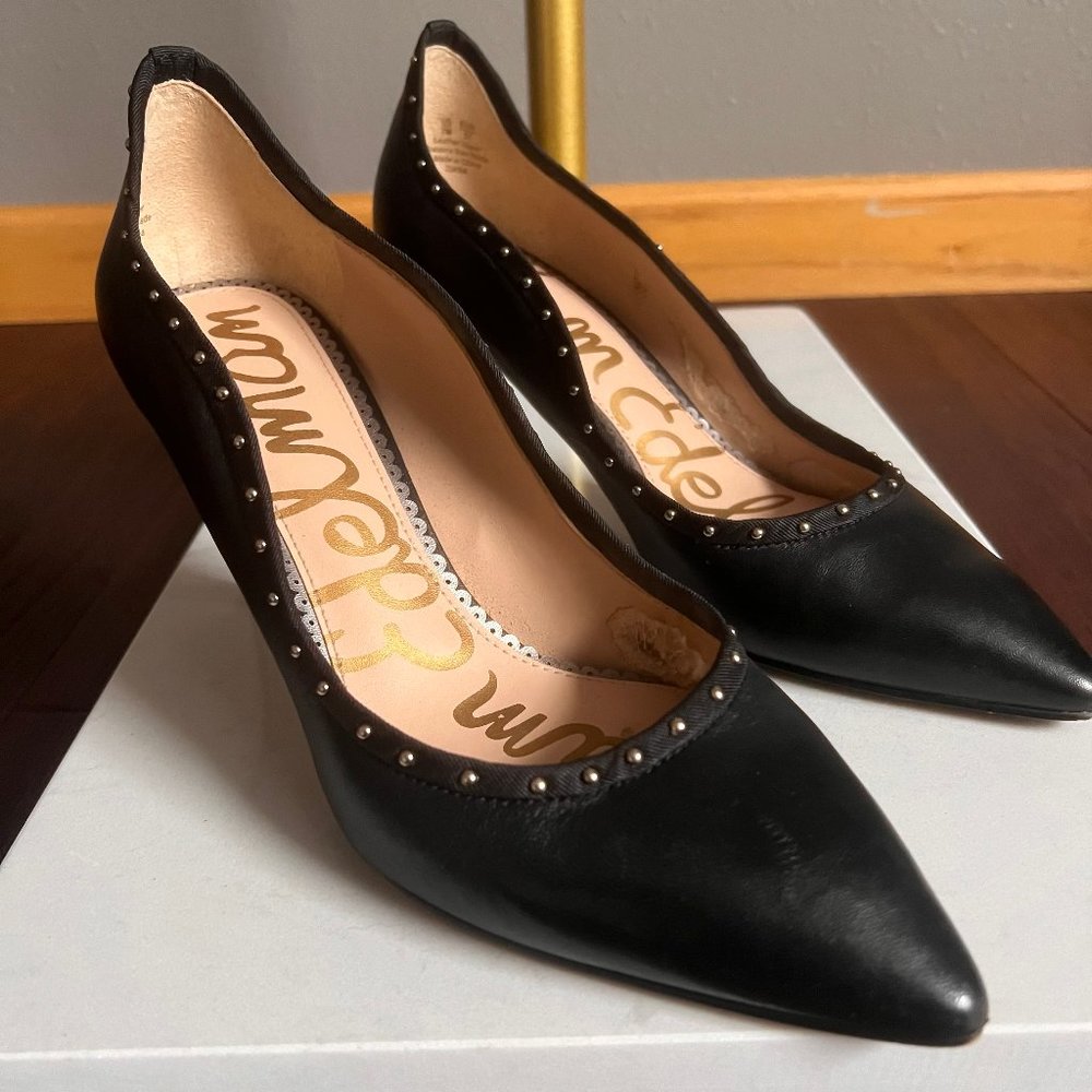 Sam Edelman Tiana  black studded  Pump, Size 7